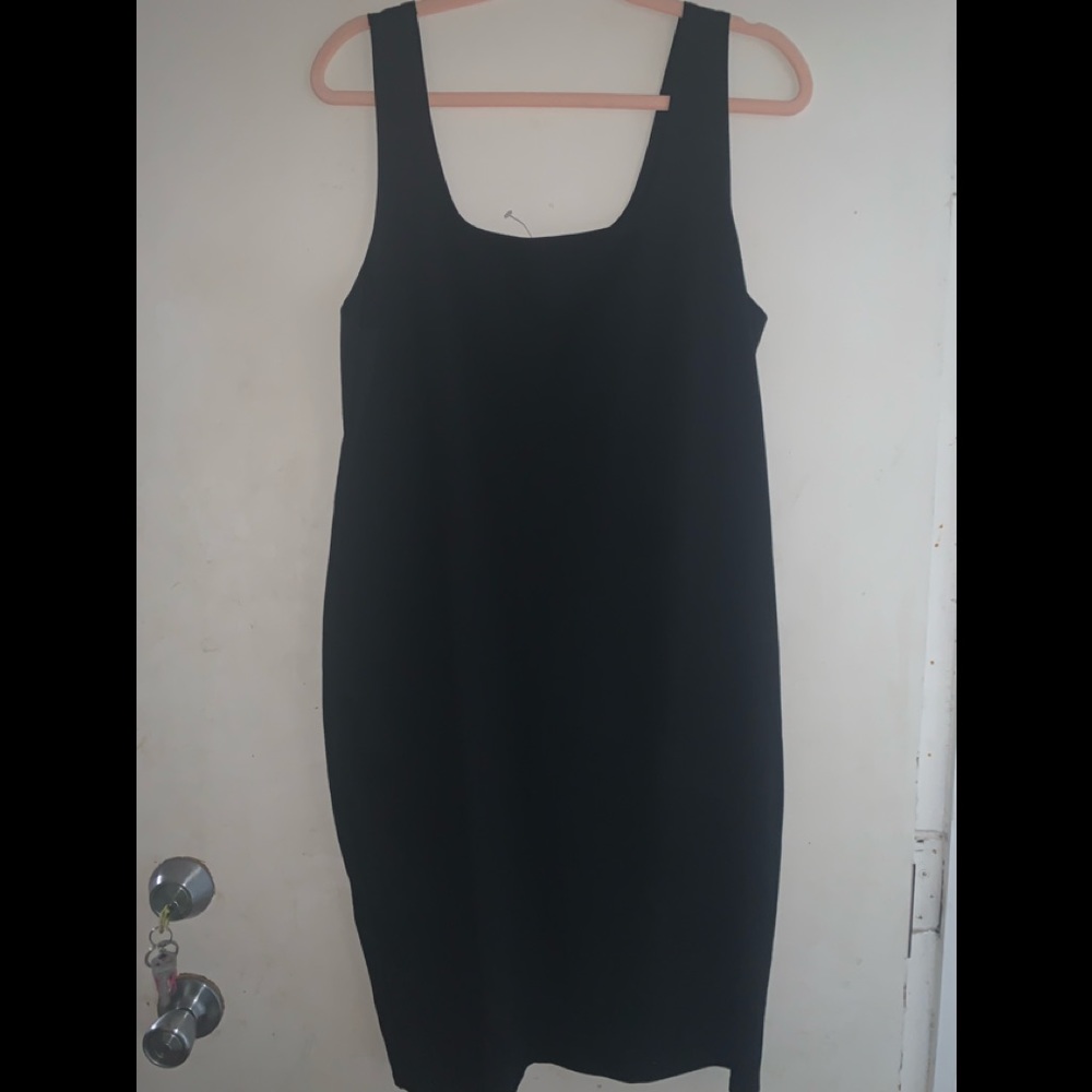 Black dress with slit in the back